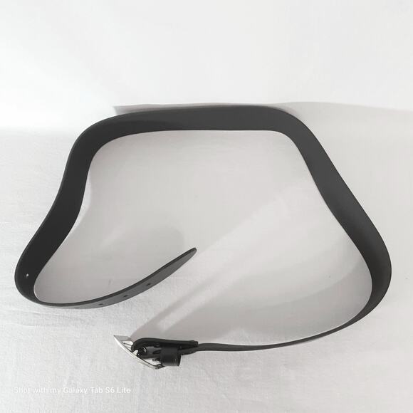 Perfect Fit Black Leather Belt 38 Waist Wide Width - Picture 5 of 12